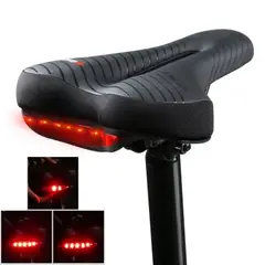 GENERICO - Sillín Gel Antiprostático con Luz Asiento Bicicleta