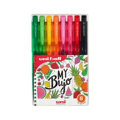 UNI BALL - Set Bolígrafos Uniball UNI UM-155 Bujo x8 Colores