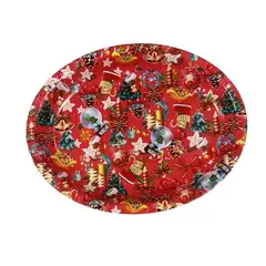 OEM - SET X 3 BANDEJA OVALADA NAVIDAD 39cmx30X4cm (DISEÑOS VARIOS)