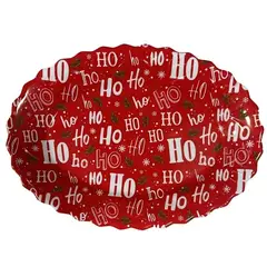 OEM - SET X 3 BANDEJA OVALADA NAVIDAD 36cmx33X4cm (DISEÑOS VARIOS)