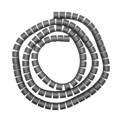 GENERICO - Organizador / Ordena Cable En Espiral gris - 16mm - 1.5 Mts