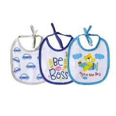 PUMUCKI - Set De 3 Baberos Impermeables Talla M Celeste