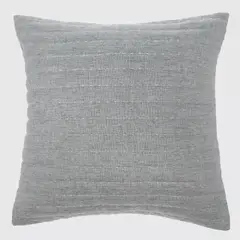 ZAHR - COJIN BORDADO TIPO LINO GRIS