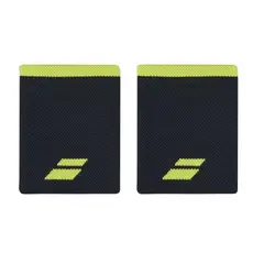 BABOLAT - Muñequera Jumbo Negro Amarillo X2 Tenis Padel