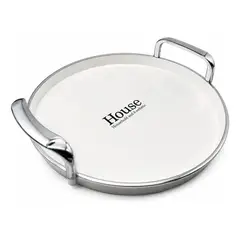 OEM - Bandeja Elegante Servir Con Plateado Circular 35cm