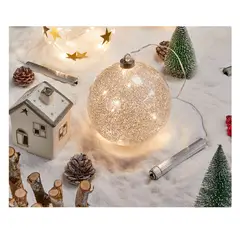 GENERICO - Bola de vidrio colgante iluminada LED 18cm