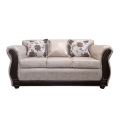 AMERICA DECORA - Sofá 3 Personas Eleonor Envejecido Beige