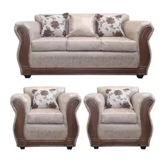 AMERICA DECORA - Juego de living 3-1-1 Eleonor Envejecido Beige X