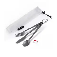NATURE HIKE - Set Cubiertos Titanio Naturehike Ultraliviano Para Camping