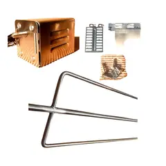 GENERICO - Asador Eléctrico Spiedo 35 Kg – Motor Resistente + Tridente Inoxidable 125 cm - Parrillero Austral