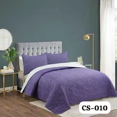 ANGELES DEL HOGAR - Cobertor Quilt De Verano Plaza y Media 15 Violeta