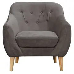 MASEL - Poltrona Norway Felpa Gris oscuro 85x87x90
