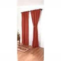 ANGELES DEL HOGAR - Cortina Blackout 2 Paños medias 140 cm x 230 cm Terracota