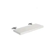 VGO - Estante flotante de Madera Blanco 23x60x4cm