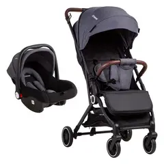 BEBESIT - Coche Maleta Compacto Travel System Soho Gris