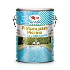 SIPA - PINTURA PARA PISCINAS 1 GALON BLANCO CAUCHO CLORADO