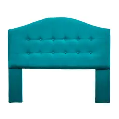 GENERICO - Respaldo De Cama 2 Plazas Madrid Felpa Turquesa