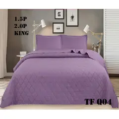 ANGELES DEL HOGAR - Cobertor de Verano Con Pompon Plaza 15 Purpura