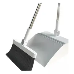 GENERICO - Set Escoba Y Pala Con Dientes Plegable Gira 180 Grados