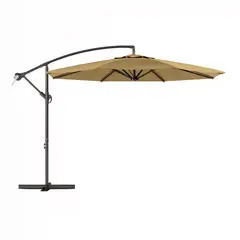VINCENZI - Quitasol Lateral 3x3mt Sombrilla Terraza Sol Lluvia Khaki