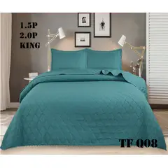 ANGELES DEL HOGAR - Cobertor de Verano Con Pompon Plaza 15 Turquesa