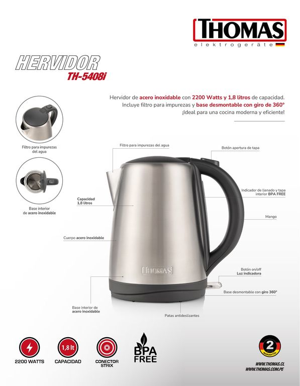 HERVIDOR TH-5408i