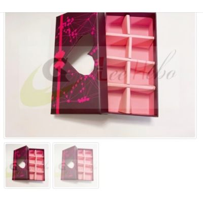 Generico Caja Para Chocolate 8 Puestos Color Vino