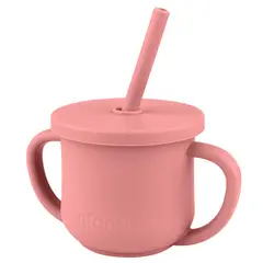 INFANTI - Vaso 2 en 1 Con Asas Rojo