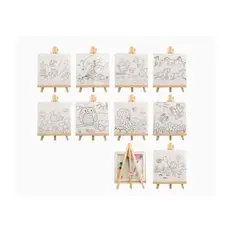 GENERICO - Lienzo Predibujados Para Pintar 20x20cm