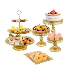 Pasteleria - Set 5 Bases Para Tortas Porta Cupcakes Base Torta Exhibicion