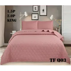 ANGELES DEL HOGAR - Cobertor de Verano Con Pompon Plaza 15 Rosa Palo