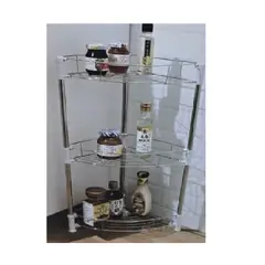 ANGELES DEL HOGAR - Esquinero Repisa Organizador 3 Niveles Baño Cocina Metalico