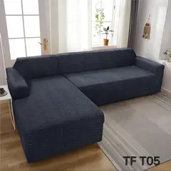 ANGELES DEL HOGAR - Fundas De Sofa Sillon Texturizado en L Gris