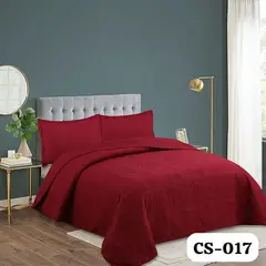 ANGELES DEL HOGAR - Cobertor Quilt De Verano Plaza y Media 15 Burdeos