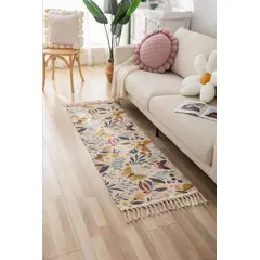 ANGELES DEL HOGAR - Alfombras Pasilleras de Lino 60 cm x 110 cm