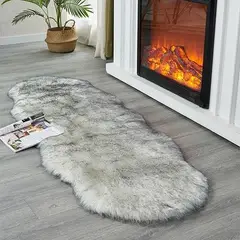 ANGELES DEL HOGAR - Alfombras Pasilleras de Felpa 180cm x 60cm Gris