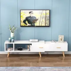 U BUY - Mueble TV retráctil 120-198cm con cajón de almacenaje