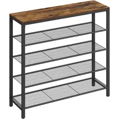 SPACEZAT - Mueble Zapatero Oxie 5 Niveles Fierro y Madera