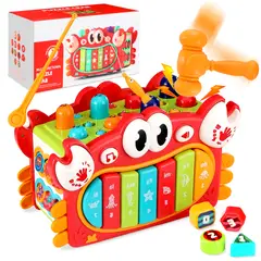 LUKOVEE - Juguete Montessori Didáctico 15 En 1 Para Bebé Luz Y Musica