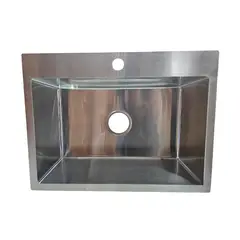 MODERN SPACE - Lavaplatos 60x45 Cm Deluxe Plateado Acero Inoxidable 2mm