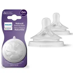 AVENT - Set 2 tetinas Natural Response 0m+ Flujo 1 scy961/02