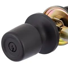 POLI - Cerradura Tubular Pomo 8000 Acceso Negro