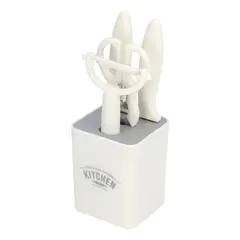 ELEONOR - Set De Utensilios Cocina 5 Piezas Cuchillos Tijeras Pelador