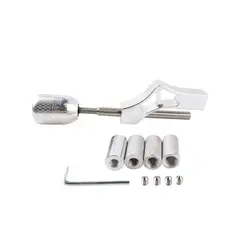 GENERICO - Pomo Palanca De Cambio + Extensión Tuning Universal Plateado