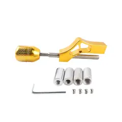 GENERICO - Pomo Palanca De Cambio + Extensión Tuning Universal Dorado