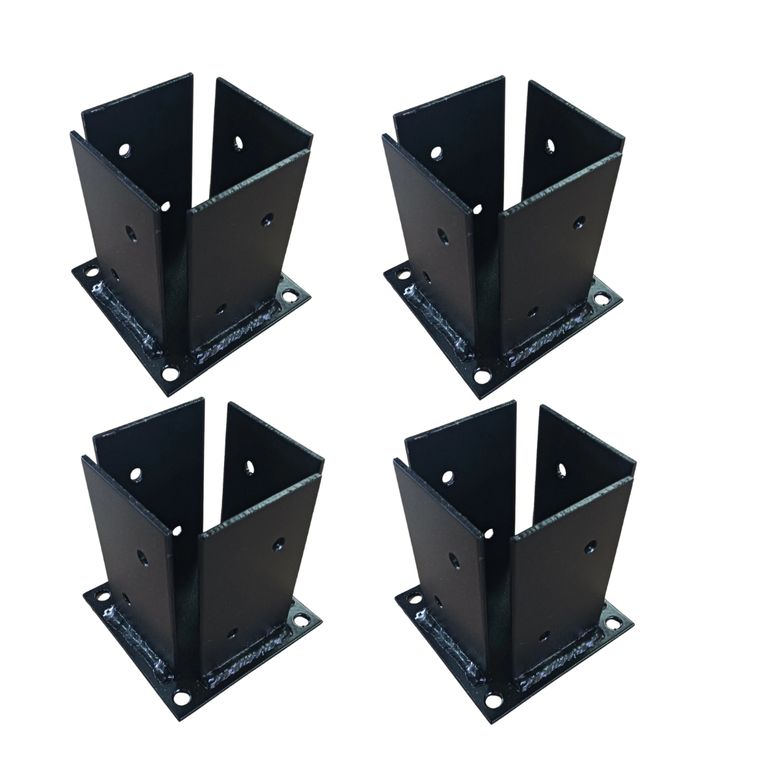 Kit de 4 Bases Para Pilares, Soportes, Anclaje De 4x4 (cepillada)