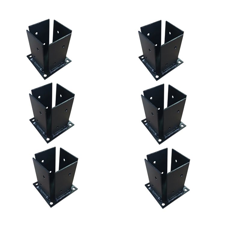 Kit de 6 Bases Para Pilares, Soportes, Anclaje De 4x4 (cepillada)