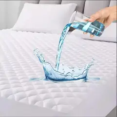 U BUY - Cubrecolchon Impermeable 2 Plazas + Fundas Blanco