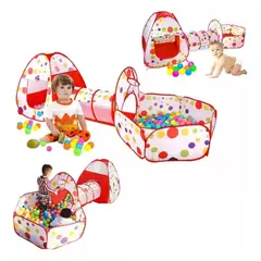 GENERICO - Carpa Piscina De Pelotas Con Tunel Castillo Niños Plegable