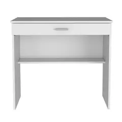 FMFURNITURE - Escritorio con Cajón - Blanco 73x80x49.8 cm.